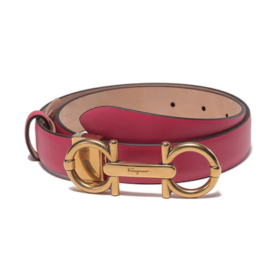 (Women) FERRAGAMO Gancini Retro Adjustable Leather Belt for Women, 2.5cm Wide. 230059-754813