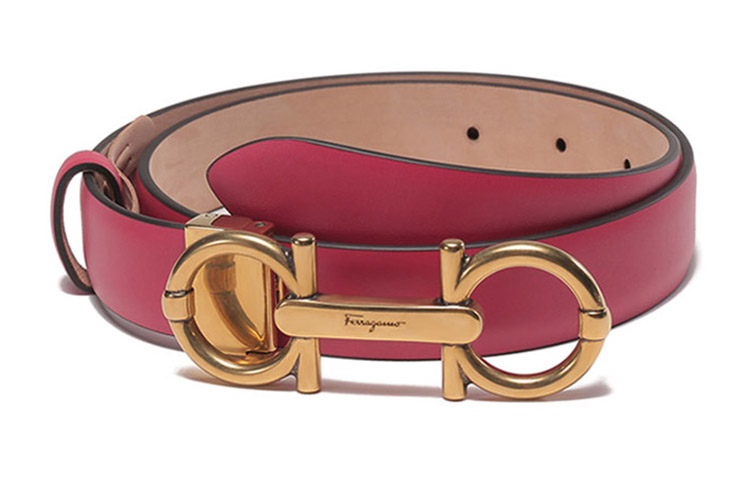 (Women) FERRAGAMO Gancini Retro Adjustable Leather Belt for Women, 2.5cm Wide. 230059-754813 圖 2