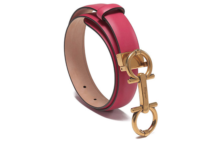 (Women) FERRAGAMO Gancini Retro Adjustable Leather Belt for Women, 2.5cm Wide. 230059-754813 圖 3