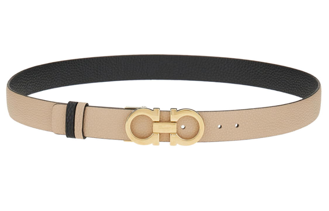 (Women) FERRAGAMO Gancini Reversible Adjustable Leather Belt Women - Elephant Grey 2.5CM 23A565-759426 圖 2