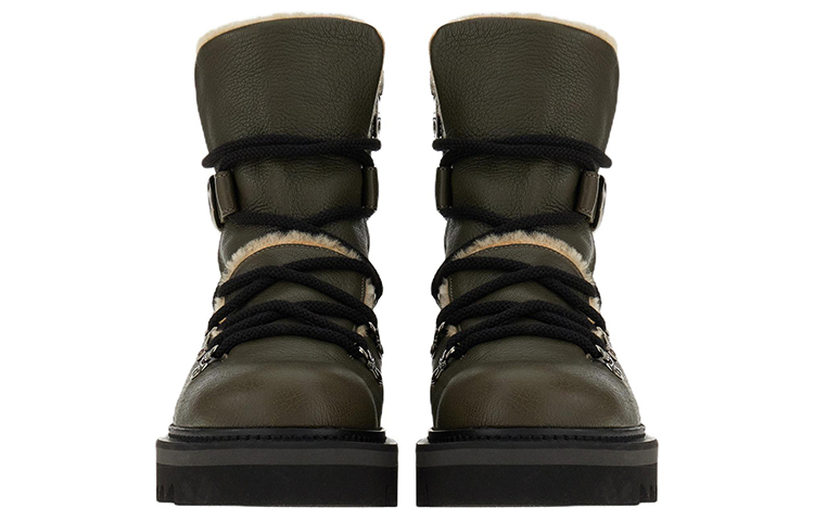 (W) FERRAGAMO Gancio Buckle Boots 'Green' 圖 5