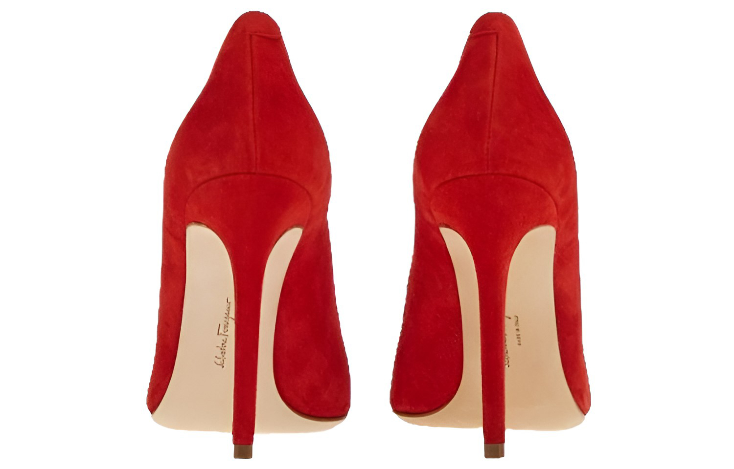 (W) FERRAGAMO Pointed 110mm Suede Pumps 'Red' 圖 3