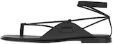 Buy (W) FERRAGAMO Geitenleren Vierkante Teen Slippers ''Zwarte Fashion Sandalen'' 01E864-760689