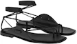Order (W) FERRAGAMO Geitenleren Vierkante Teen Slippers ''Zwarte Fashion Sandalen'' 01E864-760689