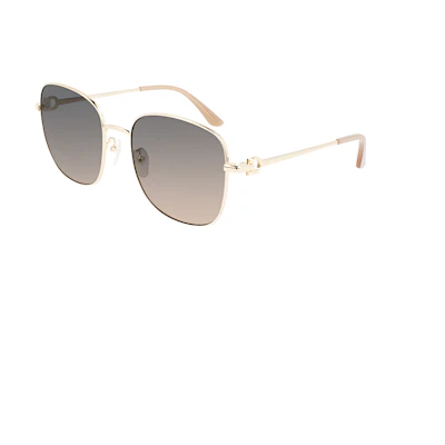 (Women) FERRAGAMO Gold Square Oversized UV Protection Sunglasses SF232SK71760