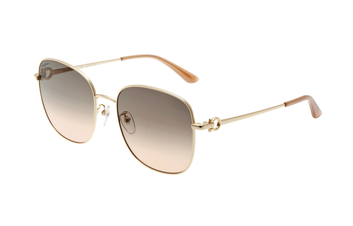 Order (W) FERRAGAMO 金色方框超大UV防護太陽眼鏡 SF232SK71760