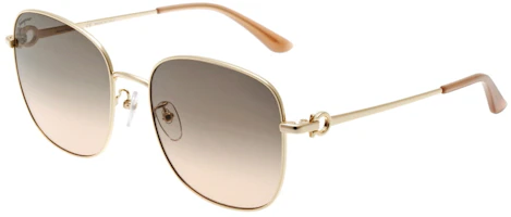 Order (Women) FERRAGAMO Gold Square Oversized UV Protection Sunglasses SF232SK71760