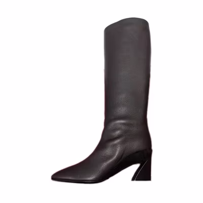 (W) FERRAGAMO High-Top Boot 'Elegant Black Fashion'
