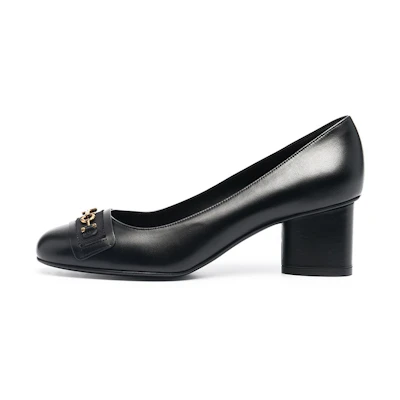 (W) FERRAGAMO High Heel 'Black Leather'