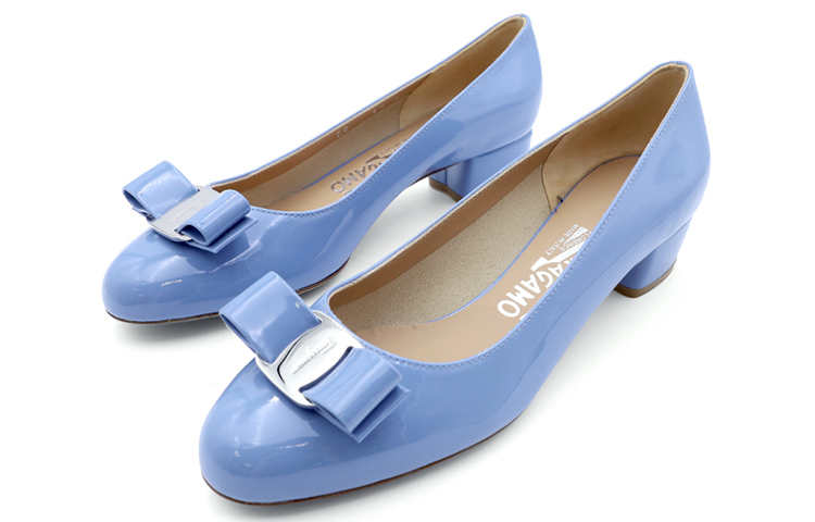 Order (W) FERRAGAMO Sepatu Tumit Tinggi 'Blue Bow' 01B221-744764