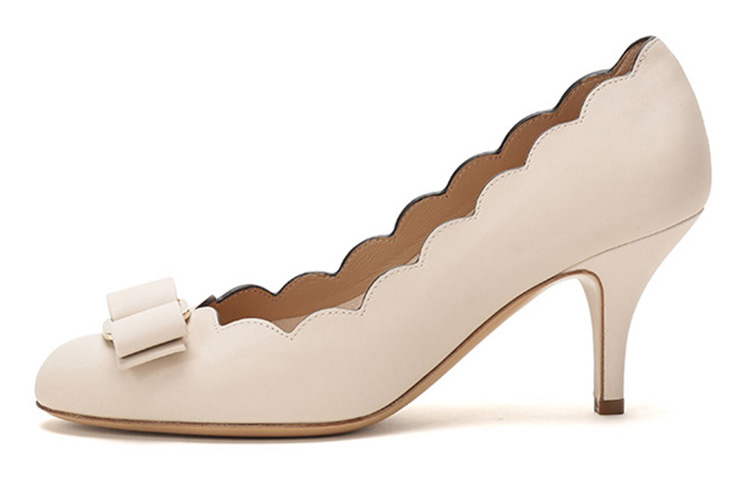(W) FERRAGAMO High Heel 'Bone Bow'