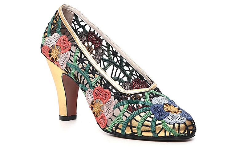 (W) FERRAGAMO High Heel 'Multicolor Cut-Out Floral' 圖 2