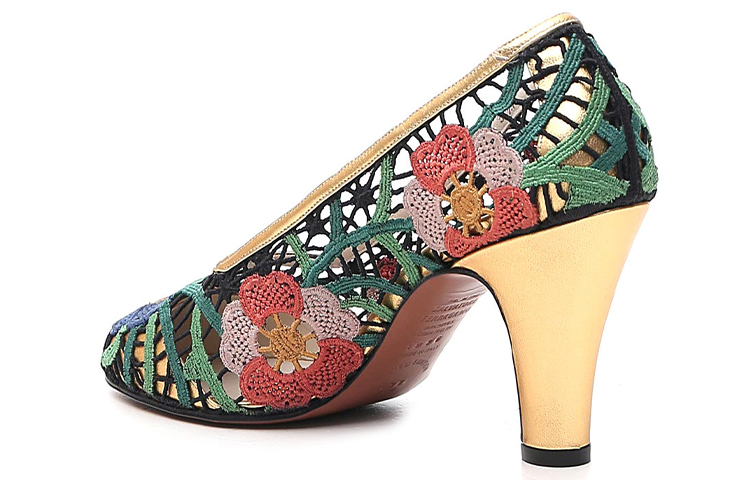 (W) FERRAGAMO High Heel 'Multicolor Cut-Out Floral' 圖 4