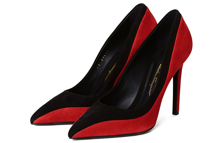 (W) FERRAGAMO High Heel 'Red Black Velvet' 圖 3