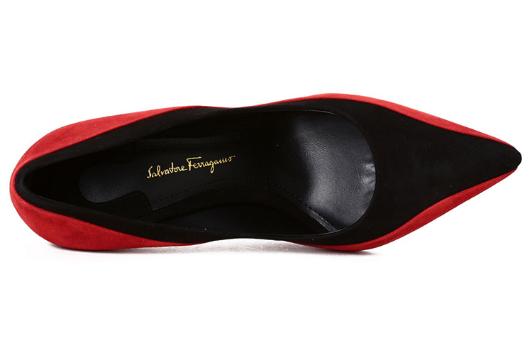 (W) FERRAGAMO High Heel 'Red Black Velvet' 圖 4