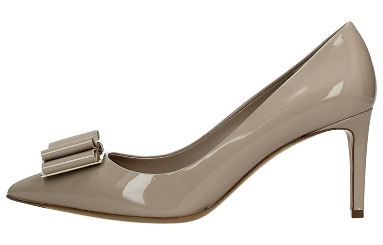 (W) FERRAGAMO High Heel Patent 'Grey'