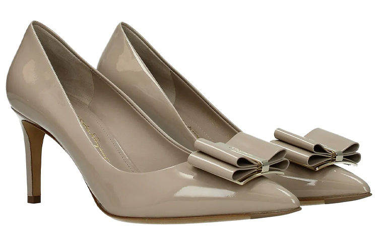 (W) FERRAGAMO High Heel Patent 'Grey' 圖 2