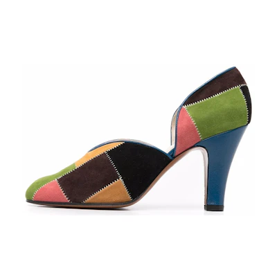 (W) FERRAGAMO High Heels 'Patchwork Color-Block'
