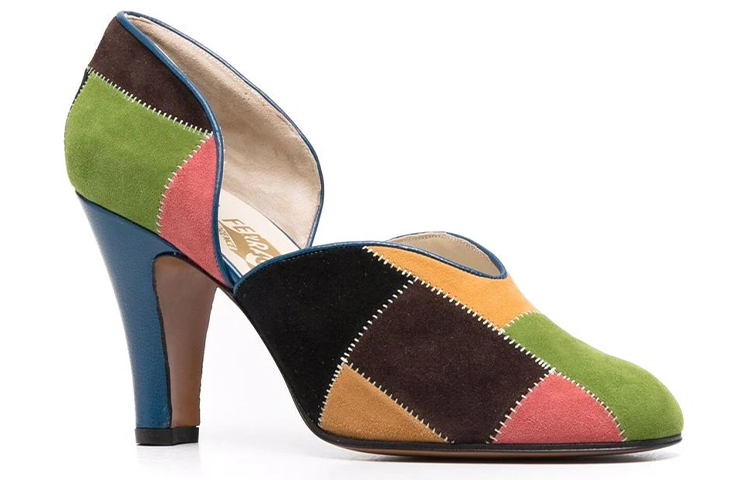 (W) FERRAGAMO High Heels 'Patchwork Color-Block' 圖 2