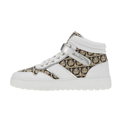 (W) FERRAGAMO High-Top Fashion Sneaker 'White Black'