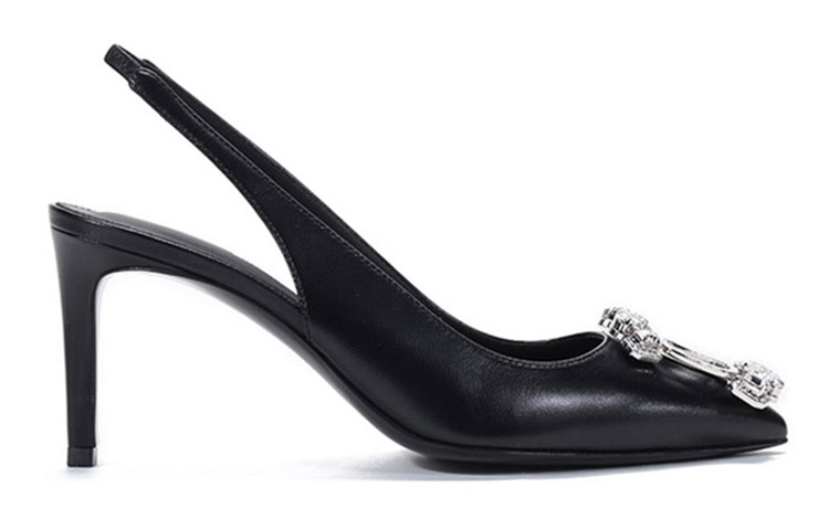 Order (Women) FERRAGAMO Hiroshi 'Black Studded High Heel Sandals' 01A584-741137