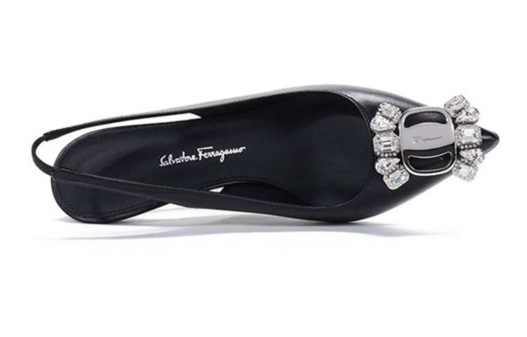 Purchase (Women) FERRAGAMO Hiroshi 'Black Studded High Heel Sandals' 01A584-741137