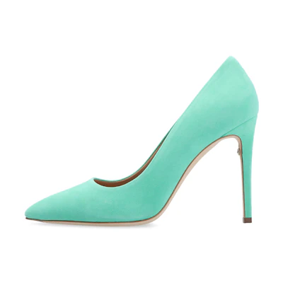 (W) FERRAGAMO Ilary 'Green Velvet High Heel'