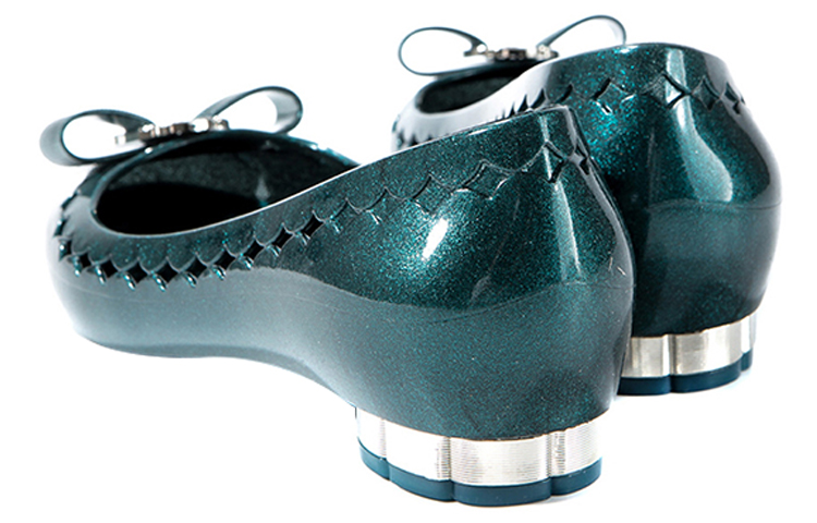 (W) FERRAGAMO Jelly Cutout Flats 'Green' 圖 5