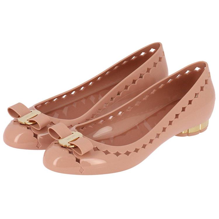 (W) FERRAGAMO Jelly Flat 'Pink Bow Cut-Out' 圖 3