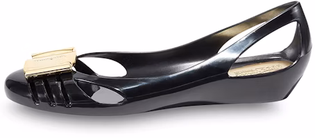 (Women) FERRAGAMO Jelly Flat Sandal 'Black' 033711-550643 (Women) FERRAGAMO Jelly Flat Sandal 'Black' 033711-550643