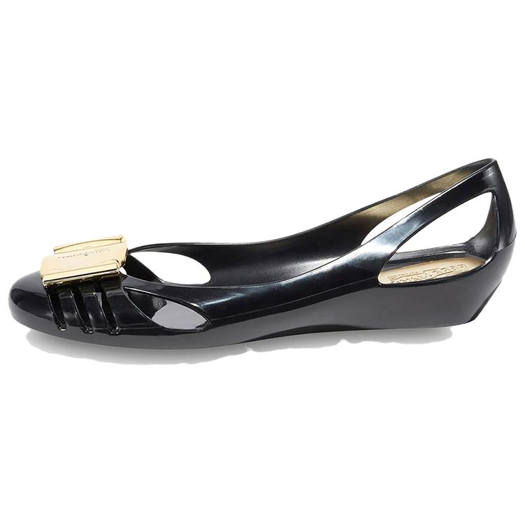 (Women) FERRAGAMO Jelly Flat Sandal 'Black' 033711-550643