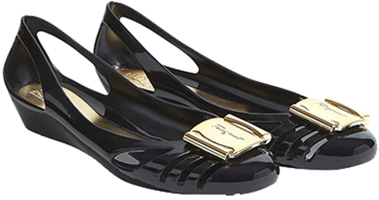 (W) Sandal Rata-Rata FERRAGAMO Jelly 'Hitam' 033711-550643 Order (W) Sandal Rata-Rata FERRAGAMO Jelly 'Hitam' 033711-550643