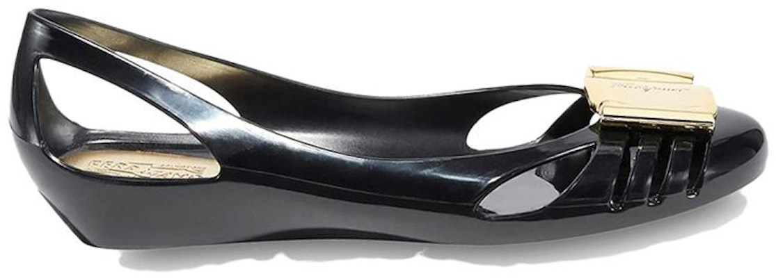 (W) Sandal Rata-Rata FERRAGAMO Jelly 'Hitam' 033711-550643 Order (W) Sandal Rata-Rata FERRAGAMO Jelly 'Hitam' 033711-550643