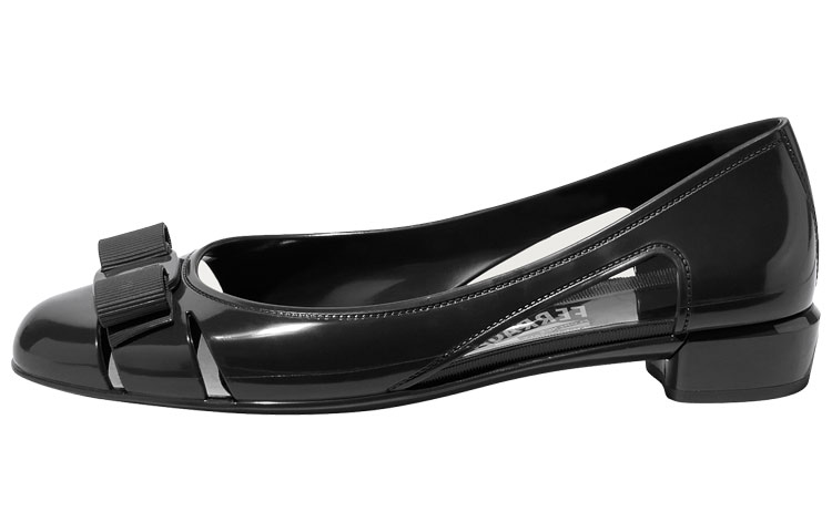 (Women) FERRAGAMO Jelly Patent Leather Pumps 'Black' 035656-726363