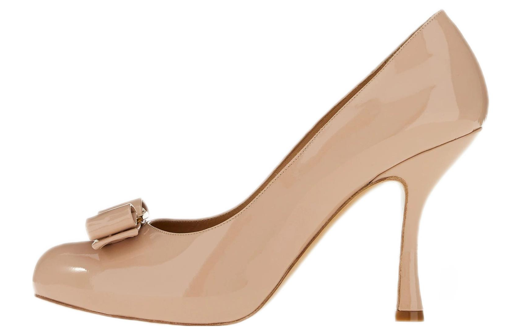 (Women) FERRAGAMO Kali Bow Pumps 'Beige' 01D696-753698