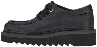 (Women) FERRAGAMO Lace-Up Flat 'Black Sheepskin' 01D950-756790 (Women) FERRAGAMO Lace-Up Flat 'Black Sheepskin' 01D950-756790