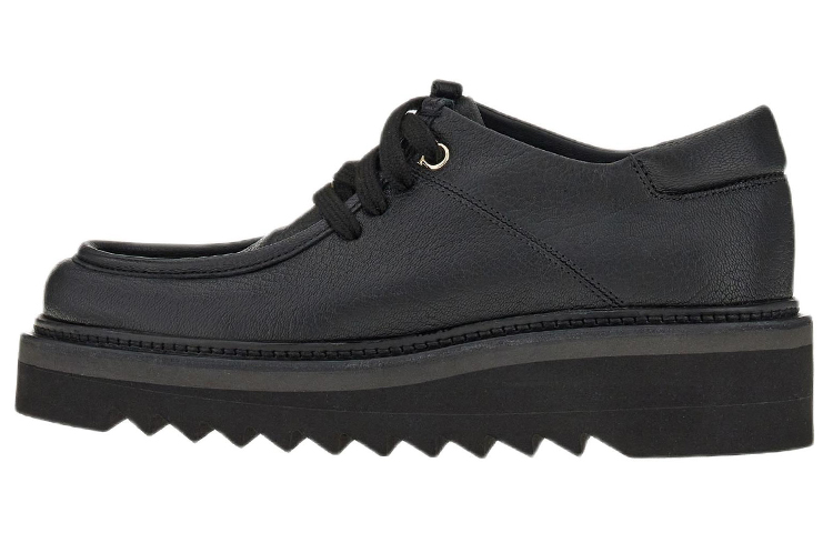 (Women) FERRAGAMO Lace-Up Flat 'Black Sheepskin' 01D950-756790