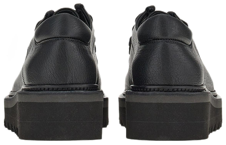 Shop FERRAGAMO菲拉格慕 羊皮 系帶 平底鞋 女款 黑色