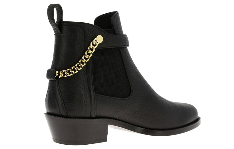 (W) FERRAGAMO Leather Ankle Boots 'Black Buckle' 圖 4