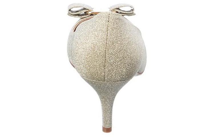 (W) FERRAGAMO Leather Bow High Heel 'Silver' 圖 3