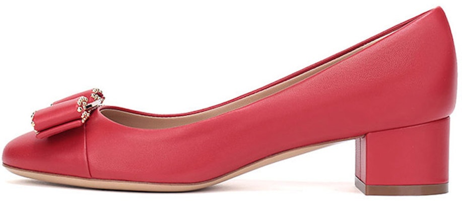 (Women) FERRAGAMO Leather Bow High Heels 'Red' 01N555-692155 Buy (Women) FERRAGAMO Leather Bow High Heels 'Red' 01N555-692155