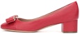 (Women) FERRAGAMO Leather Bow High Heels 'Red' 01N555-692155