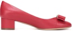 Order (Women) FERRAGAMO Leather Bow High Heels 'Red' 01N555-692155