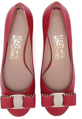 (Women) FERRAGAMO Leather Bow High Heels 'Red' 01N555-692155 Shop (Women) FERRAGAMO Leather Bow High Heels 'Red' 01N555-692155