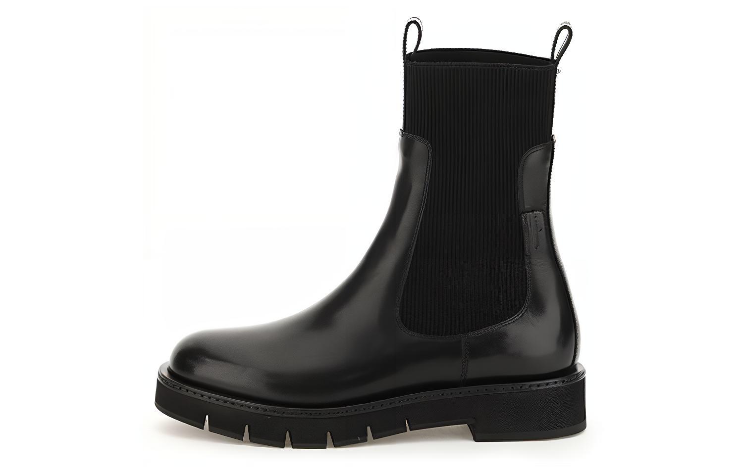 Buy (W) FERRAGAMO Leder Chelsea Stiefel ''Schwarz'' 1D5150-753853