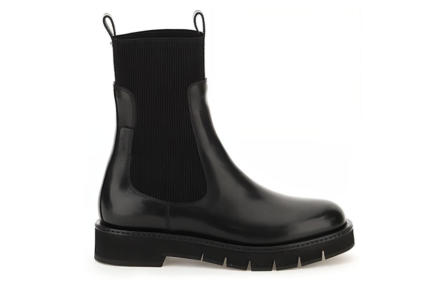 Order (W) FERRAGAMO Leder Chelsea Stiefel ''Schwarz'' 1D5150-753853