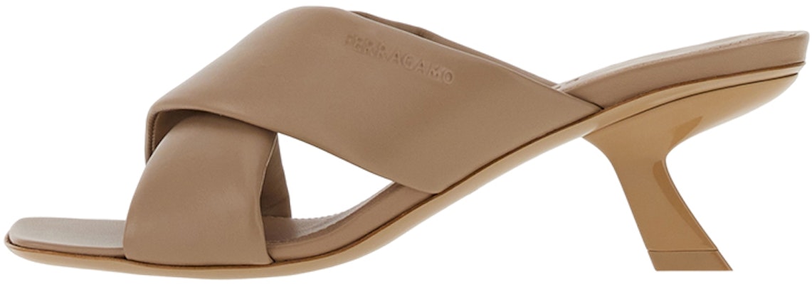 (W) Ferragamo皮革交叉带粗跟凉鞋“米色” 01F939-761900 Buy (W) Ferragamo皮革交叉带粗跟凉鞋“米色” 01F939-761900