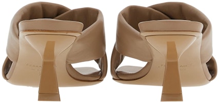 (W) Ferragamo皮革交叉带粗跟凉鞋“米色” 01F939-761900 Purchase (W) Ferragamo皮革交叉带粗跟凉鞋“米色” 01F939-761900