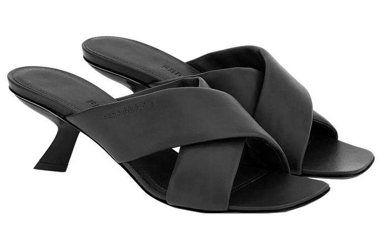 Order (W) Sandalias de Piel Ferragamo con Correas Cruzadas 'Negro' 01F939-761898
