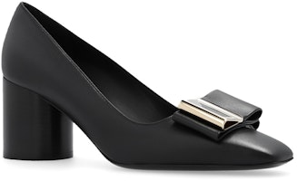 (W) FERRAGAMO Zapatos de Cuero Punta Redonda Tacón Grueso 'Negro' 01F619-763168 Order (W) FERRAGAMO Zapatos de Cuero Punta Redonda Tacón Grueso 'Negro' 01F619-763168